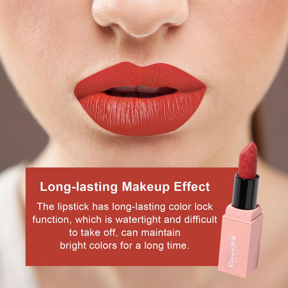 Matte Lipstick Velvet Lipstick Moisturizing Long-lasting Lipstick Women Sexy Lip Makeup Mousse Lipstick Female Smooth Cosmetic