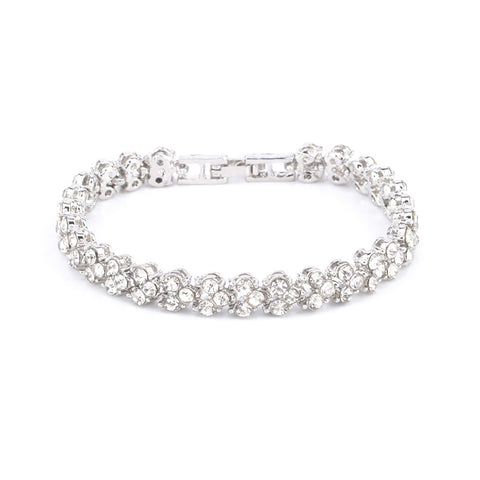 Beyprern Hot Luxury Vintage Bracelet Crystal Bracelets For Women Charm Silver Color Bracelets & Bangles Femme Fashion Jewelry Gifts