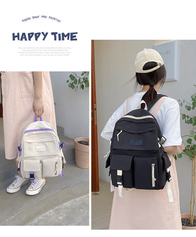 Fashion Women Backpack Large Capacity Laptop Bag Multifunction Student School Bag Waterproof Anti-Theft Outdoor Travel Pack