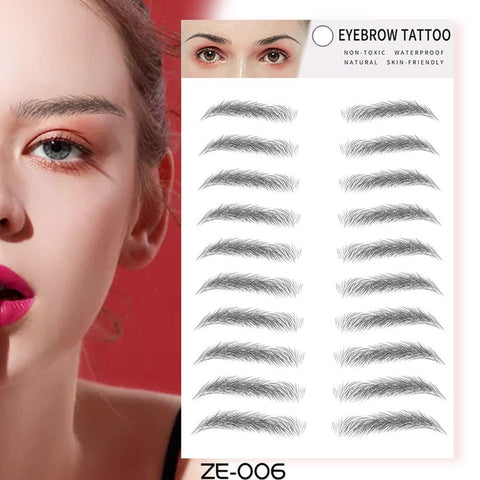 Eyebrow Tattoo Sticker 6D Hair Like Eyebrows Makeup Waterproof Long Lasting Natural Fake Eyebrow Sticker Lamination Cosmetics