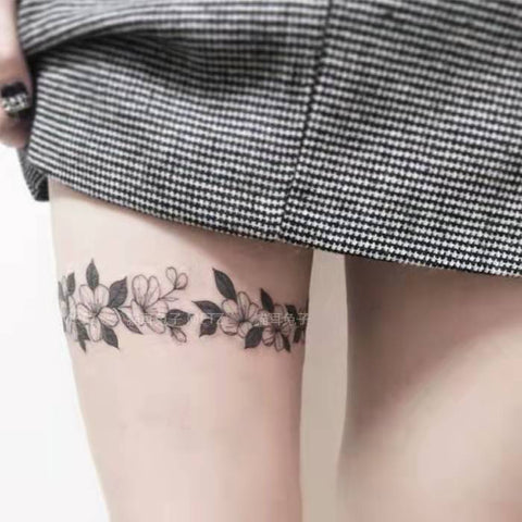 Back to school  New 2022 Tattoo Dark Bow Tattoo Temporary Women Sexy Transferable Tattoos Body Art Waterproof Long Lasting Thigh Tattoo Stickers