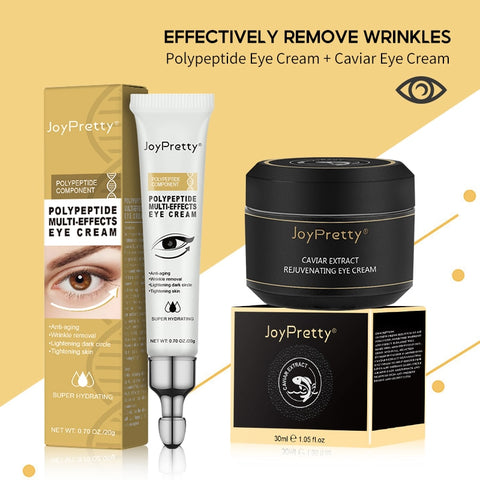 AUQUEST Peptide Anti Dark Circle Eye Cream Set Caviar Anti Wrinkle Eye Bags Moisturize Hydrating Skin Care Sets