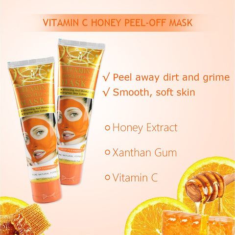 Vitamin C Moisturizing Peeling Mask Gentle Oil Control Face Mask Purify Pores Facial Mask Removes Dirt Peel Off Mask 120g
