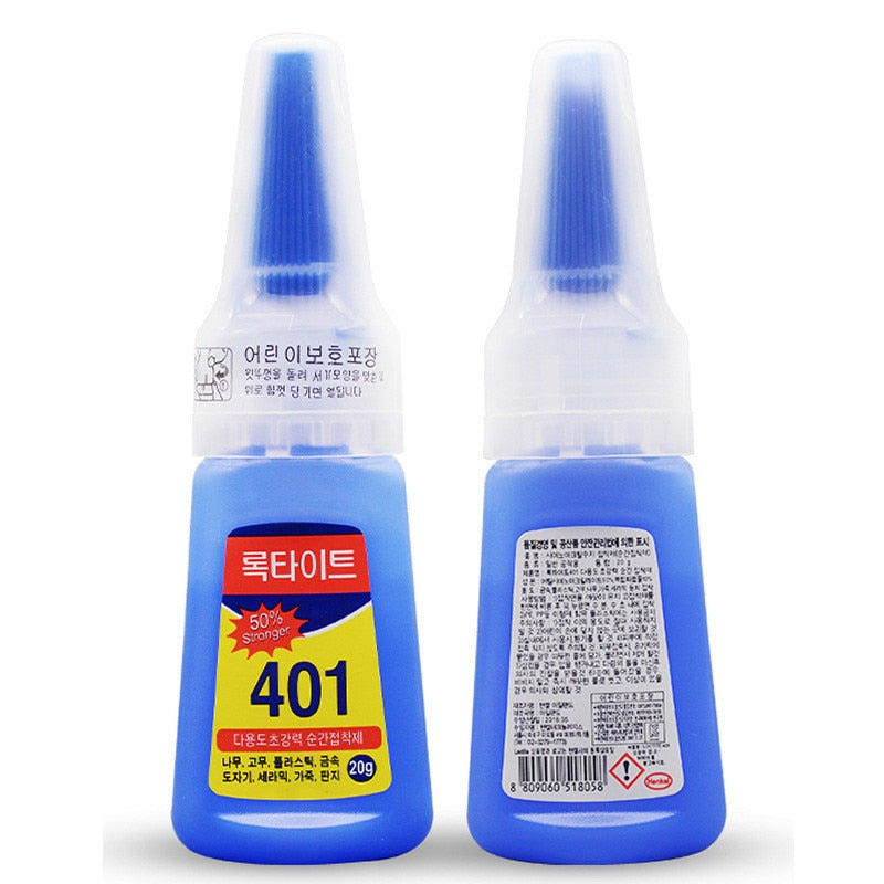 Multifunctional 401 Instant Adhesive 20g Super Strong Liquid Glue Home Office School Nail Glue Beauty Supplies For Wood Plastic