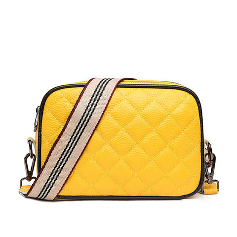 Women Luxury Brand Shoulder Bags Woven wide shoulder strap Handbags Fashion Lozenge Genuine Leather Female Messenger Bag Wallet