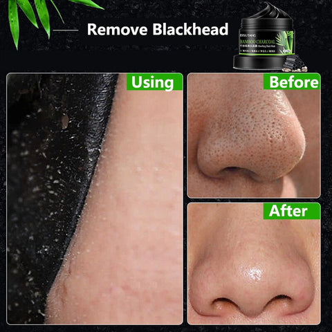 Bamboo Charcoal Blackhead Mask Oil-Control Acne Treatment Peel Off Remove Acne Deep Cleansing Black Mask Skin Care Face Care