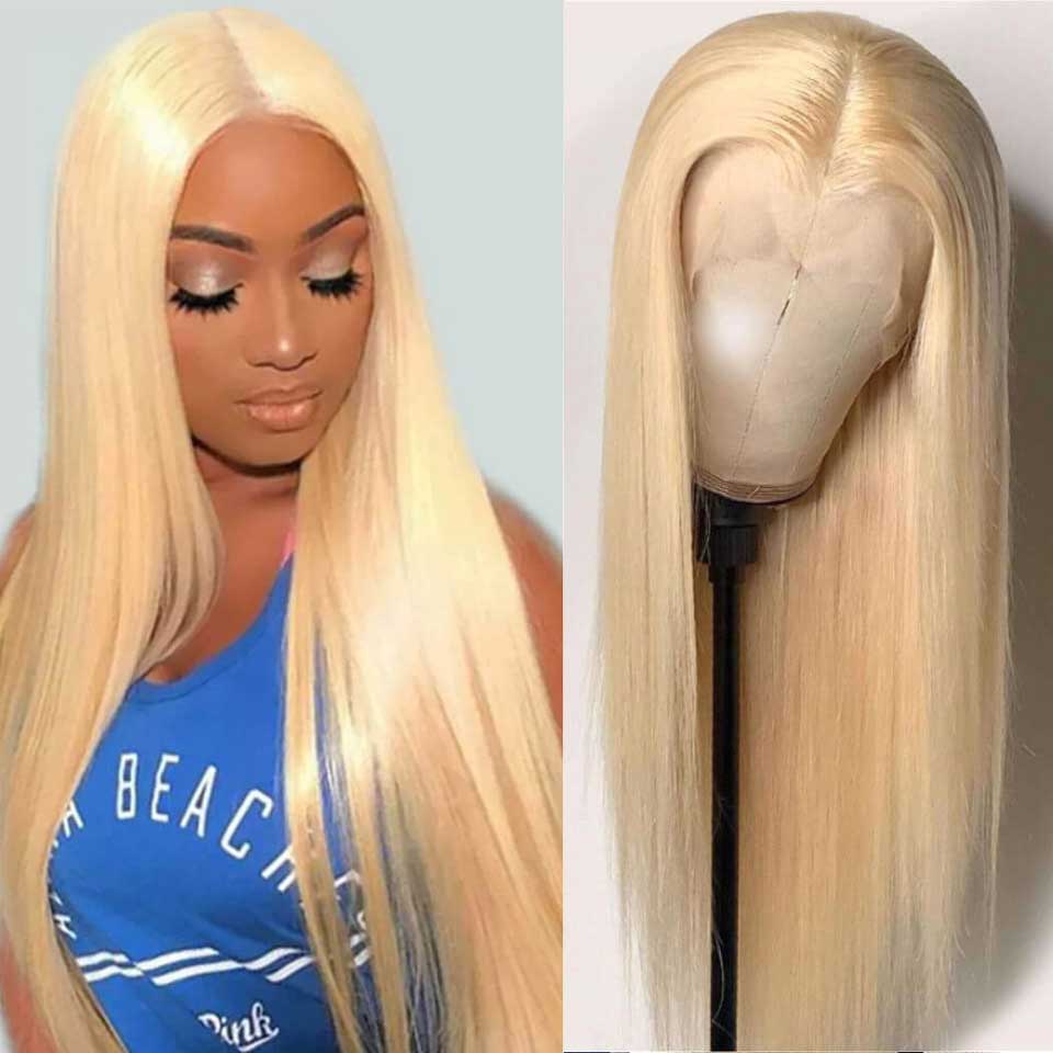 Beyprern 30 Inch Straight 613 Lace Front Wig Hd Lace Frontal Wig Blonde Straight Lace Front Human Hair Wigs T Part Brazilian Hair Wigs