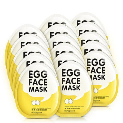 BIOAQUA Egg Facial Mask Smooth Moisturizing Face Mask Oil Control Shrink Pores Whitening Brighten Wrapped Mask Skin Care
