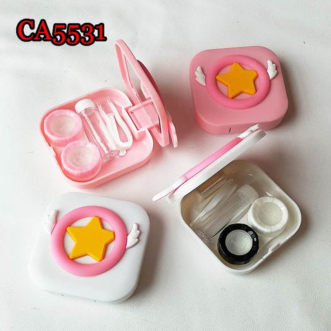 Beyprern Card Captor Sakura Pocket Contact Lens Cases with Mirror Solid Fashion Box Convenient Contact Lens Case Container CA5531