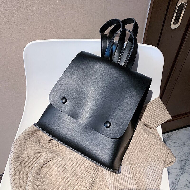 Retro Luxury Backpack Women Designer PU Leather Winter Travel Backpacks New Fashion Large Capacity Korean Shoulder School Bags
