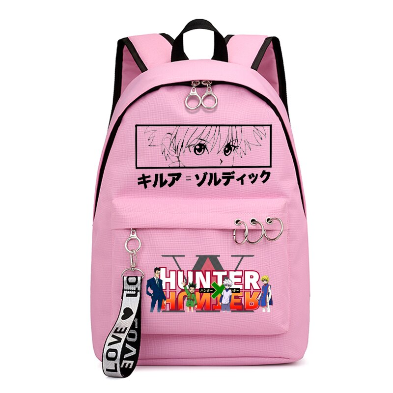 Girl School Backpack Hunter X Hunter Killua Eyes Killua HxH Anime School Bags Japan Harajuku Bookbag for Girls Backpacks Femme