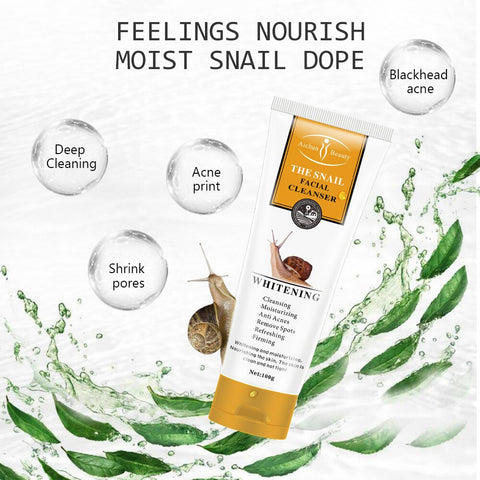 Snail Facial Cleanser Pore Deep Cleansing Rich Foaming Organic Daily Face Wash Anti Aging Soothing Skin Clean Cosmetics