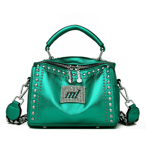 Brand Women Leather Handbags Fashion Rivet Female Bag Black High Capacity Crossbody Bags for Ladies 2020 New Luxury Shoulder Bag