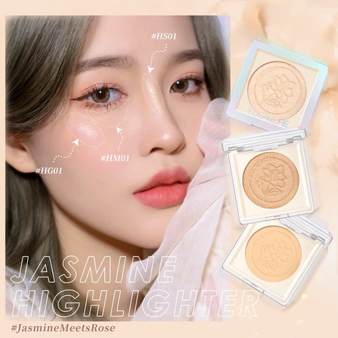 Glitter Jasmine Highlighters Cosmetics For Face Shimmer Matte Pressed Glow Illuminator Soft Powder Professional Makeup