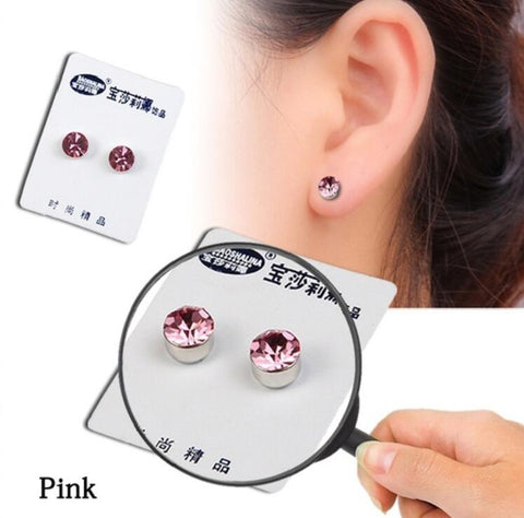 Christmas Gift Thanksgiving 2pc Magnetic Slimming Earrings Weight Loss Acupoints Stud  Magnetic Therapy Crystal Earring Fat Burning Slimming Face Lift Tools