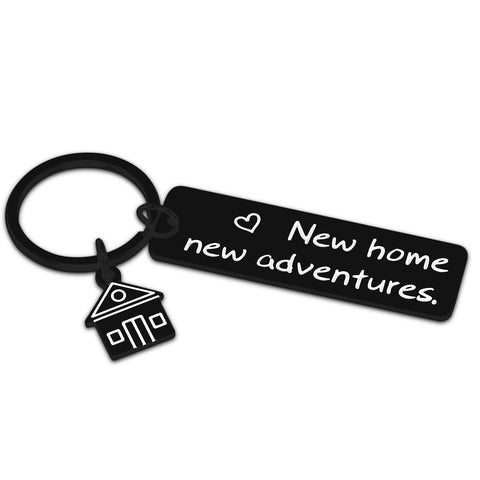 Keychain Ring Gifts for New Home Gift First Home Keyring Best Neighbor Gift Realtor Closing Gifts New Adventures Present