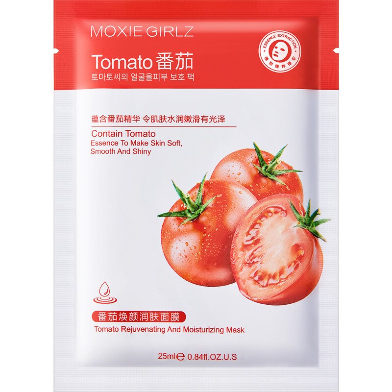 1Pcs Natural Fruit Plant Moisturizing Hydrating Oil Control Brightening Sheet Face Mask Shrink Pores Skin Care Beauty Cosmetics