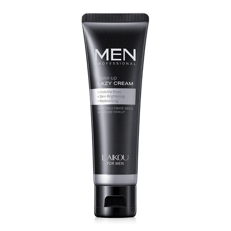 50g LAIKOU Men'S Lazy Cream Invisible Pores Oil-Control Natural Whitening Concealer Skin Brighten Primer Base Makeup  BB Cream