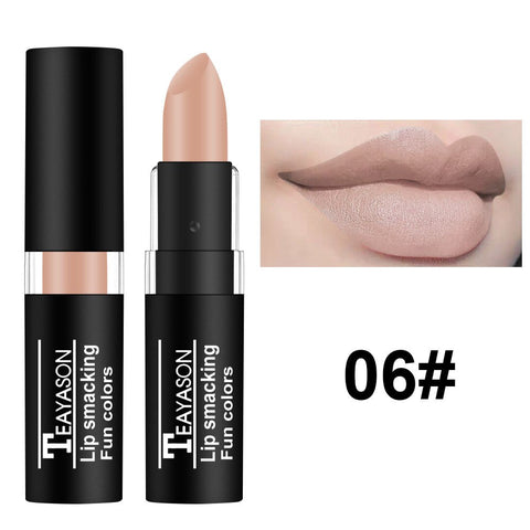 Hot Sale Waterproof Velvet Matte Long Lasting Pigment Nude Purple Black Lipstick Luxury Halloween Party Lips Makeup Cosmetics