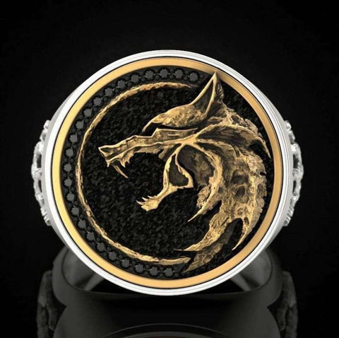 2021 New Arrival Rings for Men Wizard Hunter Wolfclaw Viking Warrior Retro Two-tone Men's Ring Trendy Fashion Jewelry Wholesale