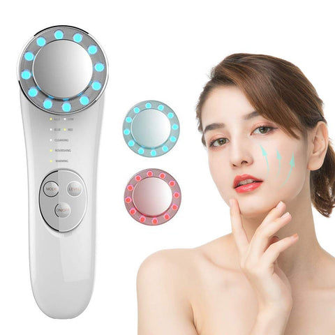 7 in 1 Face Cleaner Lifting Machine EMS High Frequency LED Photon Face Skin Rejuvenation Wrinkle Remover Facial Beauty Care Tool
