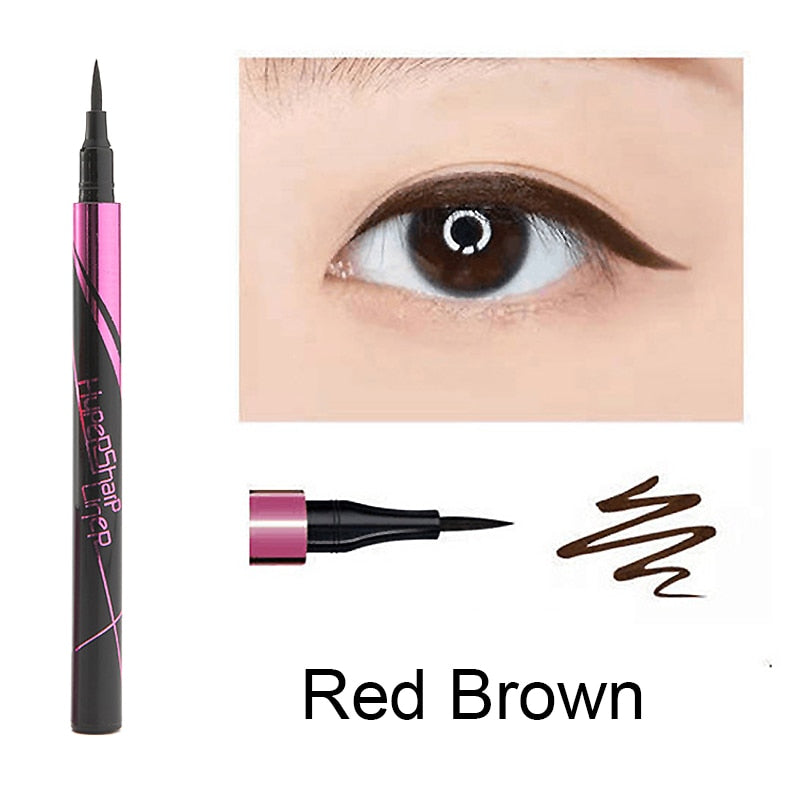 Eye Shadow Liner Combination cosmetics Black Pen Waterproof Is Not Blooming Eyeliner Pen Quick-drying Eyeliner Colorful Effect