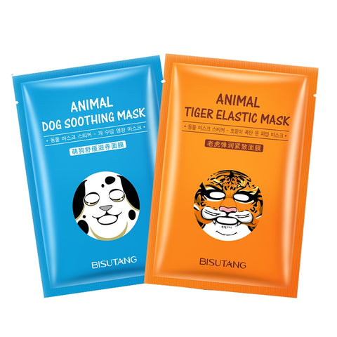 1pc Cute Tiger/Panda Facial Mask Whitening Moisturizing Oil Control Animal Face Masks Skin Care bioaqua