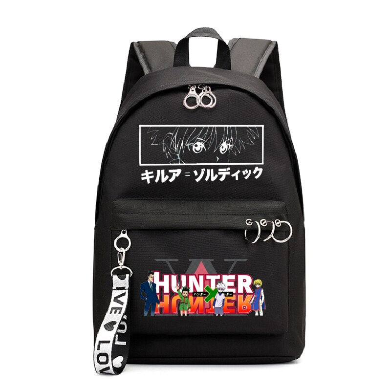 Girl School Backpack Hunter X Hunter Killua Eyes Killua HxH Anime School Bags Japan Harajuku Bookbag for Girls Backpacks Femme