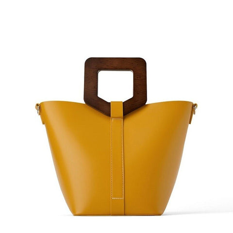 2023 Summer Large Capacity Messenger Bag Wooden Hand-slanted Commuter Leisure Shopping Mother Bag Luxury Handbags Designer