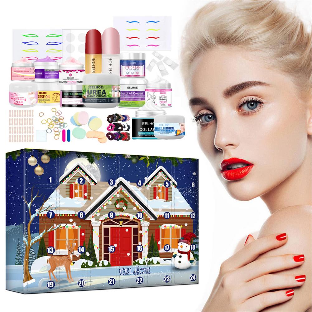 Advent Calendar Makeup Set Face Cream Skin Care Cosmetics Makeup Products Countdown Calendar Christmas Countdown Gift Box