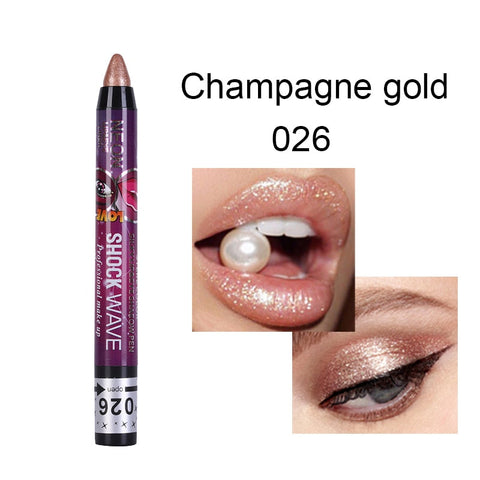 Beyprern 24-color Eye Shadow Stick 3-in-1 Eye Shadow Lipstick Lying Silkworm Pen Pearlescent Not Easy To Smudge Stage Cosmetics