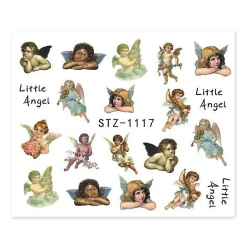 Angel Nail Art Stickers Virgin Mary Cupid Water Transfer Decals Sliders Heaven Design Tattoo Accessories Manicure CHSTZ1114-1121