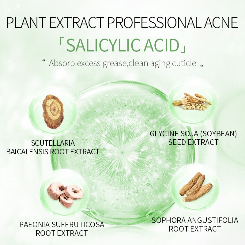 Herbal Acne Repair Cream Moisturizing Salicylic Acid Anti Acne Face Cream Smooth Skin Acne Scar Treatment Facial Essence 8g