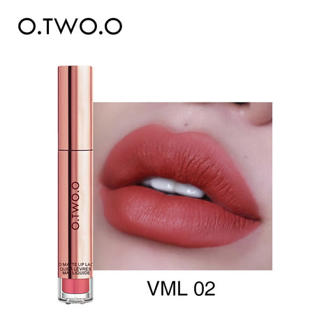 Christmas Gift O.TWO.O 12colors Best Sale Hot Cosmetics Makeup Lip Gloss Long Lasting Waterproof Easy to Wear Matte Lipstick