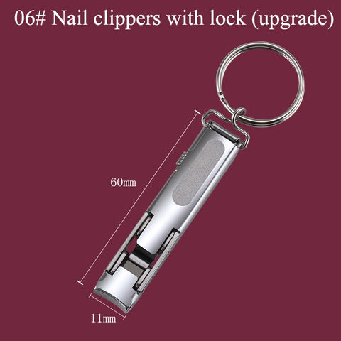 Christmas Gift Thanksgiving High Quality Stainless Steel Ultra-thin Foldable Hand Toenail Clipper Cutter Trimmer Keychain Nail Clipper With Bottle Opener