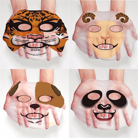 BIOAQUA 1pcs Skin Care Sheep/Panda/Dog/Tiger Facial Mask Moisturizing Cute Animal Face Masks Face Skin Moisturizing Lift TSLM1