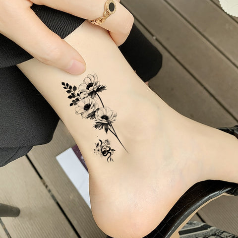 Back to school  Waterproof Temporary Tattoo Stickers Butterfly Tiger Feather  Design Tattoo Children Black Body Art Fake Tattoos For Men Women