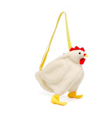 2022 New Cute Cartoon Plush Crossbody Purse Chicken Shoulder Bag Party Work Travel Satchel For Women Girls