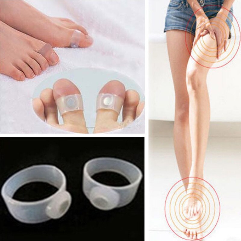 Beyprern Magnetic Therapy Slimming Toe Rings Fast Lose Weight Burn Fat Reduce Fats Body Silicone Foot Massage Toe Rings Face Lift Devices