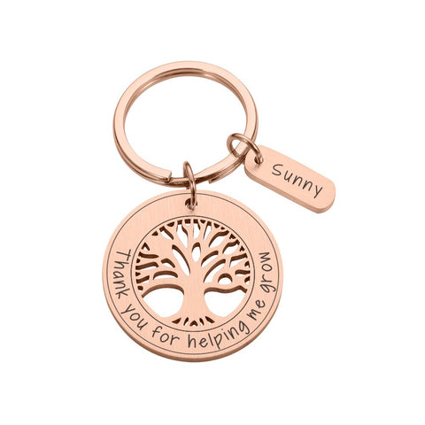 Original Keyring Personalized Name for Thanksgiving Gifts Customized Keychain Jewelry for Backpacks Tree Festival Key Holder