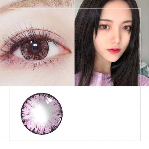 2Pcs/Pair Big Eyes Beautiful Pupil Color Colorful Female Path 14.5Mm Cute Multicolor Party Gift Cartoon Girl Decoration Cosplay