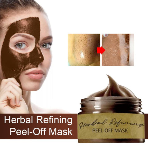 60ml Herbal Refining Peel-Off Mask Facial Beauty Peel-off Mask Tearing Remove Blackhead Cleaning Pores Shrink Skin Care