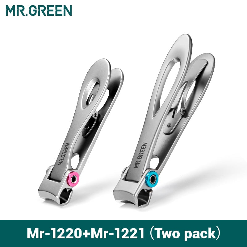 MR.GREEN Nail Clippers Stainless Steel Two Sizes Are Available Manicure Fingernail Cutter Thick Hard Toenail Scissors tools