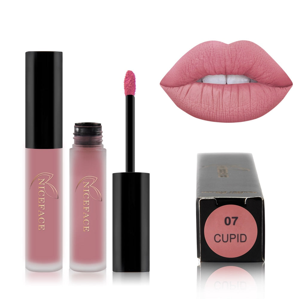 Beyprern Best Lip Gloss 25 Color Waterproof Matte Lip Gloss Liquid Lipstick Waterproof Lasting Cosmetic Lip Gloss Makeup Cosmetics