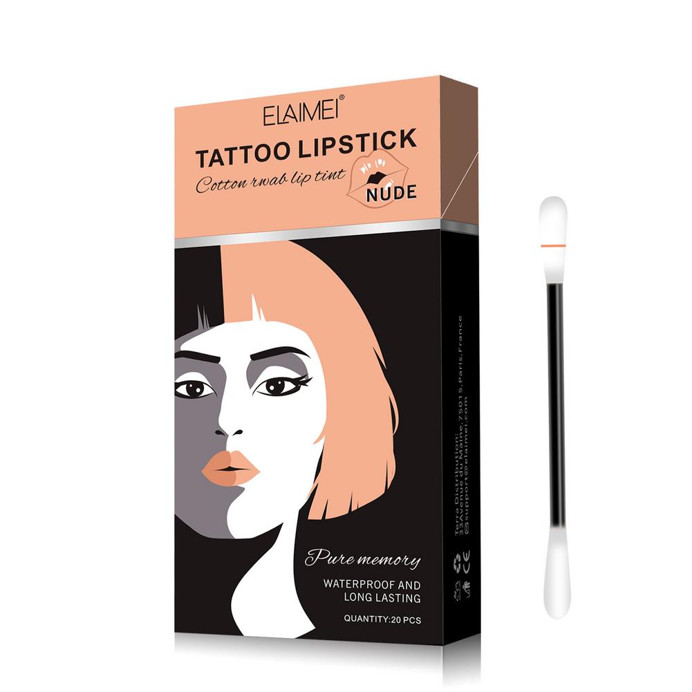 Tattoo Lipstick Waterproof Lip Gloss 20 Pcs Matte Lipstick Long Lasting Lipgloss Cosmetics Lips Makeup Nude With Water Resistanc