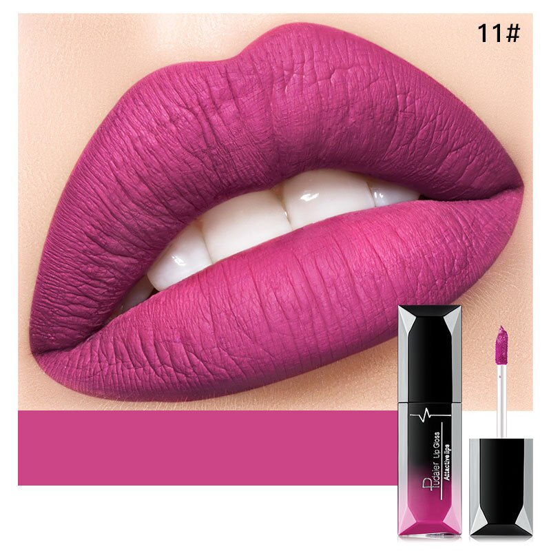 Lip Gloss Liquid Lipstick Matte Lip Plumper Gloss Long Lasting Lipstick Permanente Maquillajes Non-stick Cup Not Fade Lip Ink