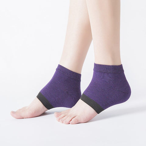 Beyprern 1 Pair New Gel Heel Socks Moisturing Spa Gel Socks Feet Care Cracked Foot Dry Hard Foot Skin Care Protectors Foot Care Tool