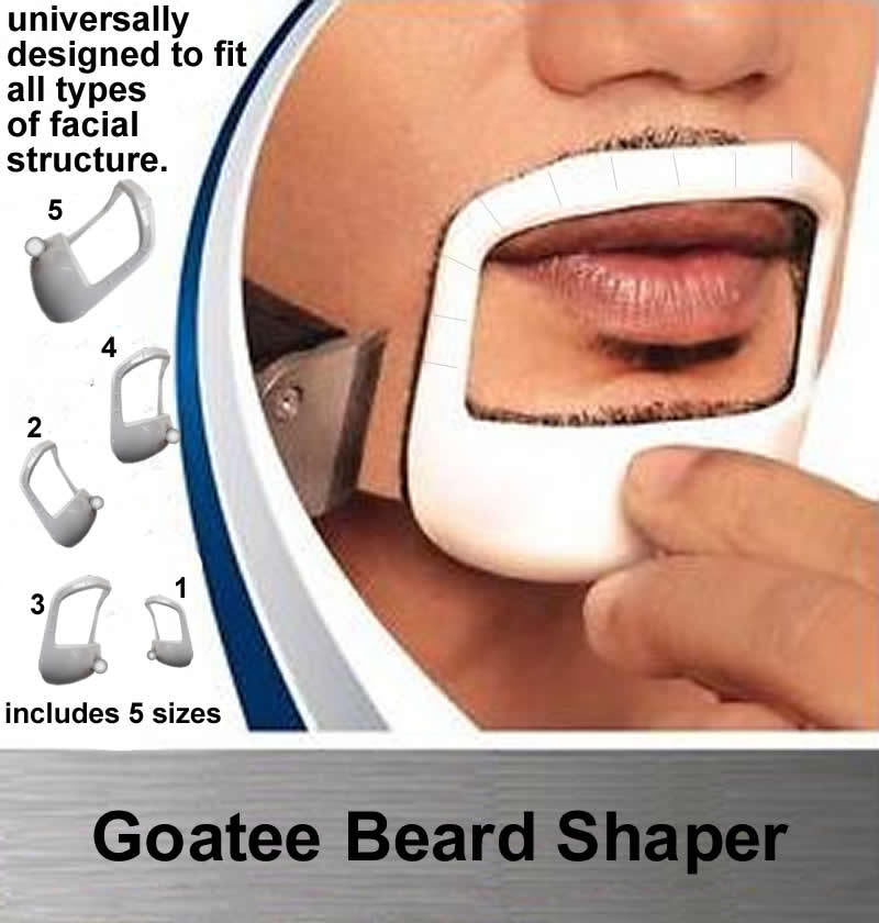 Beyprern New 5 Pcs Men Tool Template Guide Design Mustache Beard Goatee Shaving Shaper Style Beard Comb Perfect Shape Transparent Styling