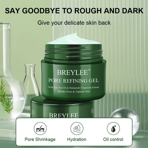BREYLEE Pore Refining Gel Shrink Pores Cream Serum Moisturizing Firming Dry Skin Care Anti Aging Oil Control Facial Essence 40g
