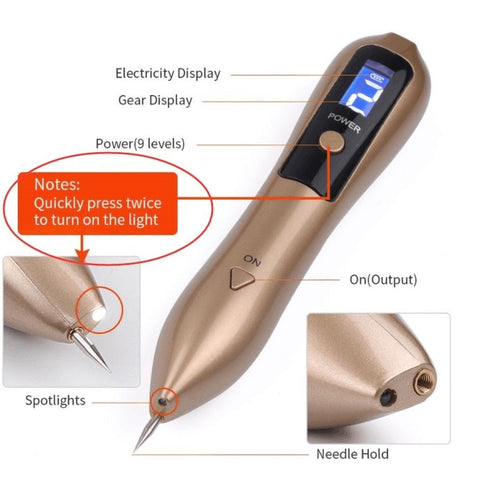 Christmas gift Laser Plasma Pen Freckle Remover Machine LCD Mole Removal Dark Spot Remover Skin Wart Tag Tattoo Remaval Tool Beauty Salon